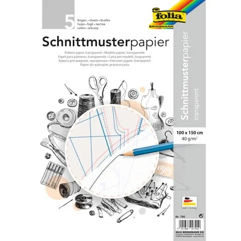 folia Schnittmusterpapier, 100 x 150 cm, transparent (EAN: 4001868007909)
