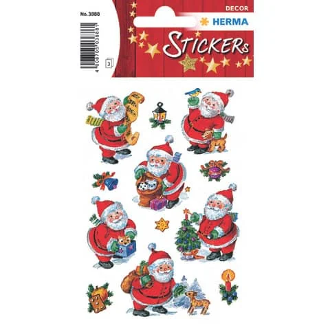 HERMA Weihnachts-Sticker DECOR "Lustiger Nikolaus", Papier (EAN: 4008705038881)