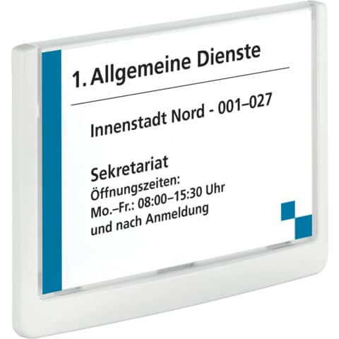 DURABLE Türschild CLICK SIGN, (B)149 x (H)105,5 mm, weiß (EAN: 4005546405056)