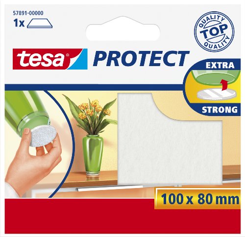 tesa Protect Filzgleiter, weiß, Maße: 100 x 80 mm (EAN: 4042448884978)