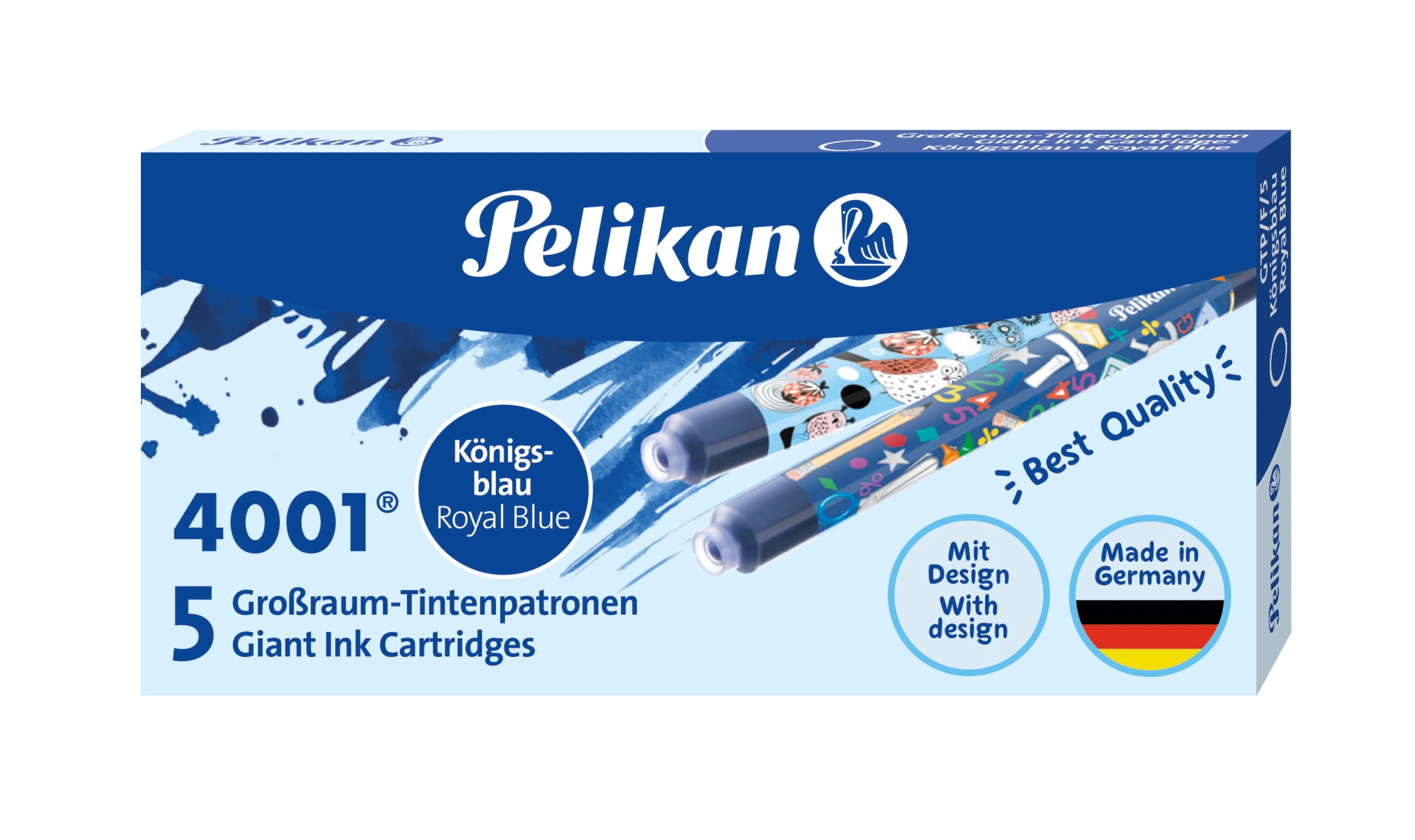 Pelikan Großraum-Tintenpatronen GTP/F/5, königsblau (EAN: 4012700338235)