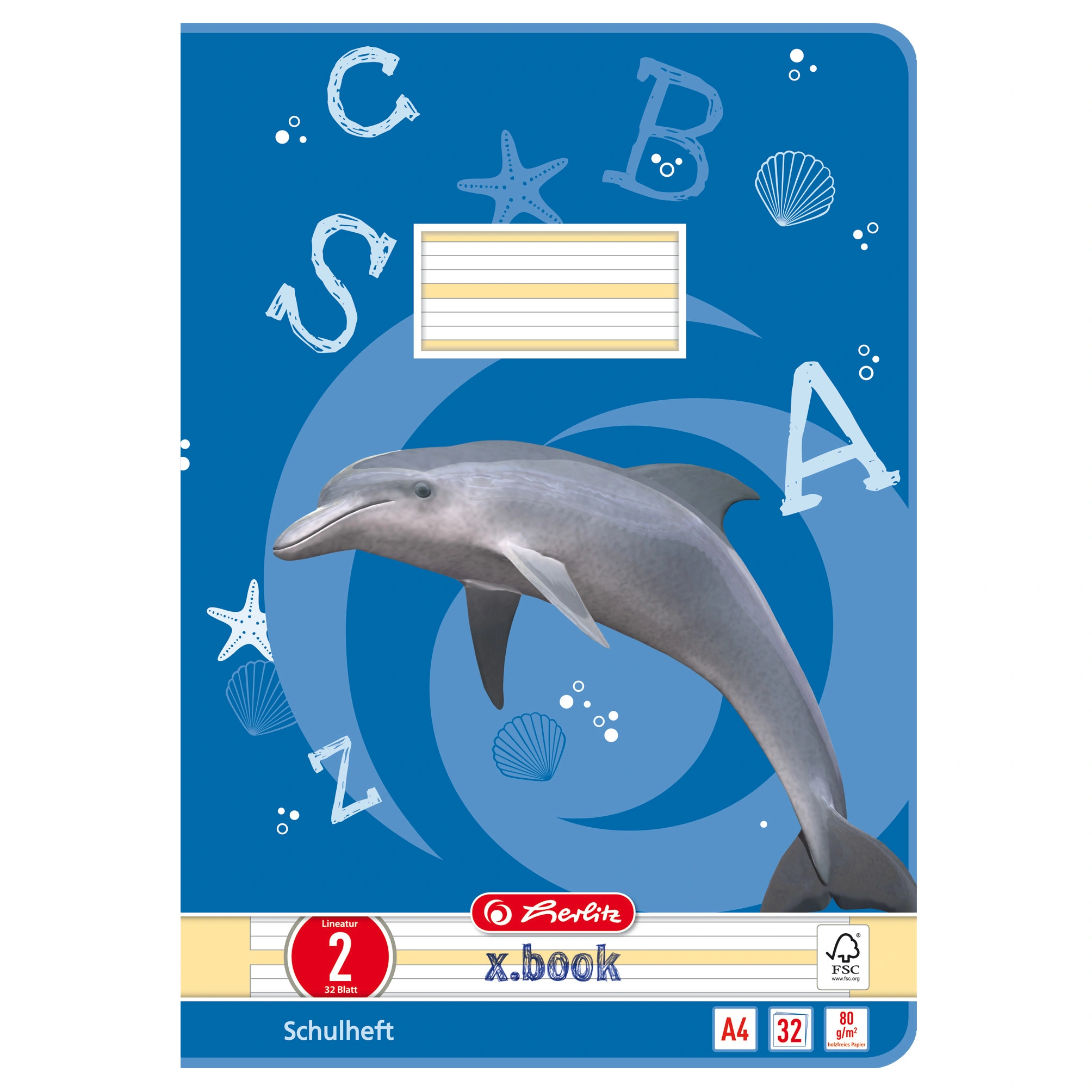 herlitz Schulheft x.book, DIN A4, Lineatur 2 / liniert (EAN: 4008110283579)