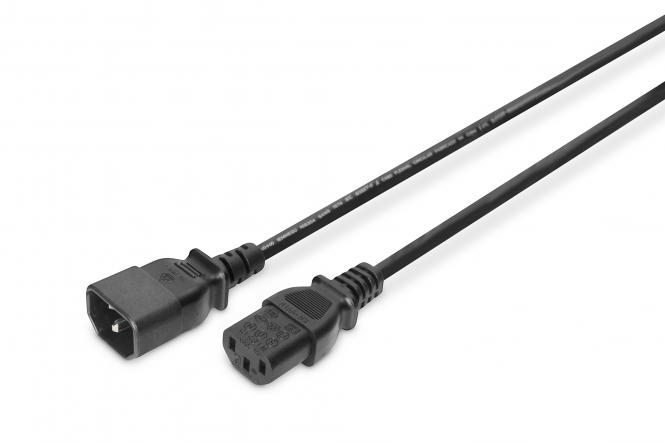 DIGITUS Kaltgeräte-Verlängerungskabel, 1,2 m, schwarz (EAN: 4016032311881)