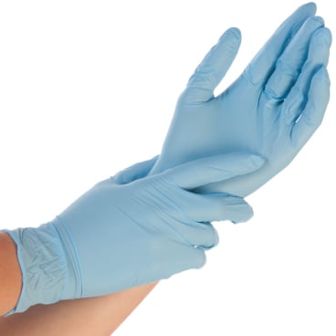 HYGONORM Nitril-Handschuh Safe Fit, M, blau, puderfrei (EAN: 4015544711400)