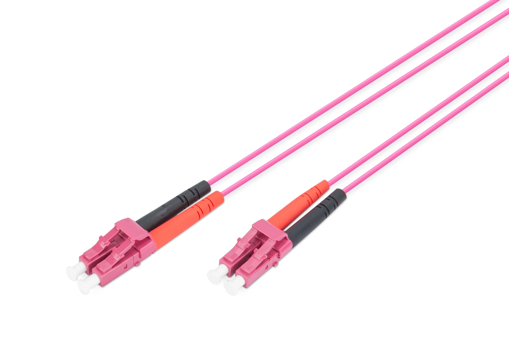 DIGITUS LWL Patchkabel,  LC-Duplex - LC-Duplex, OM4, 1,0 m, erikaviolett (RAL 4003) (EAN: 4016032308799)