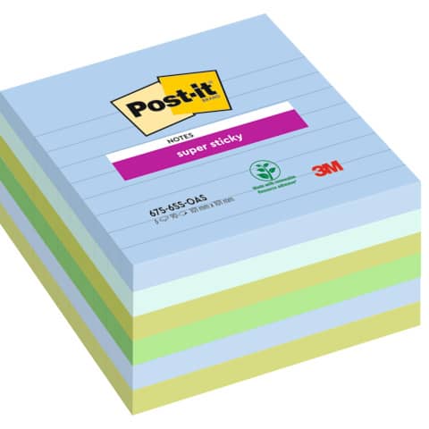 Post-it Haftnotizen super sticky notes, liniert, 101x101 mm (EAN: 4054596926943)