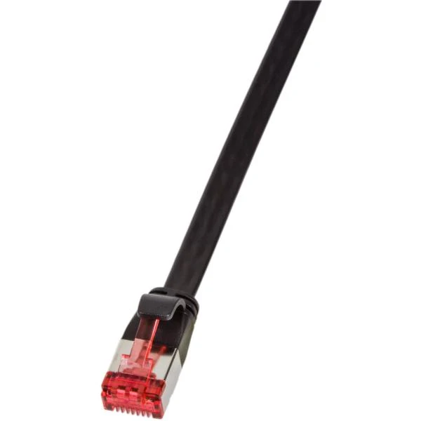 LogiLink U/FTP Flach-Patchkabel, Kat. 6A, 0,50 m, schwarz (EAN: 4052792039177)