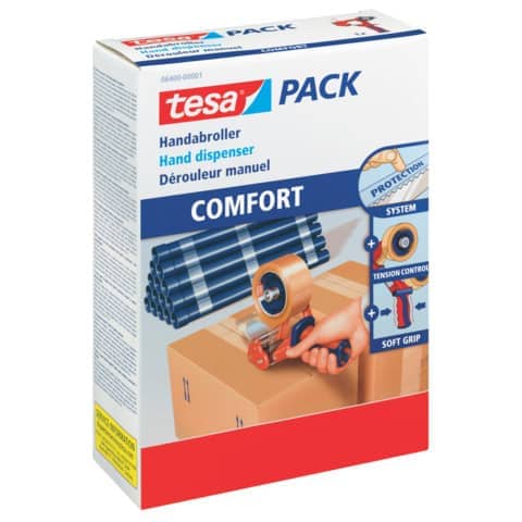 tesapack Handabroller COMFORT 6400 für Verpackungsklebeband (EAN: 4042448913869)