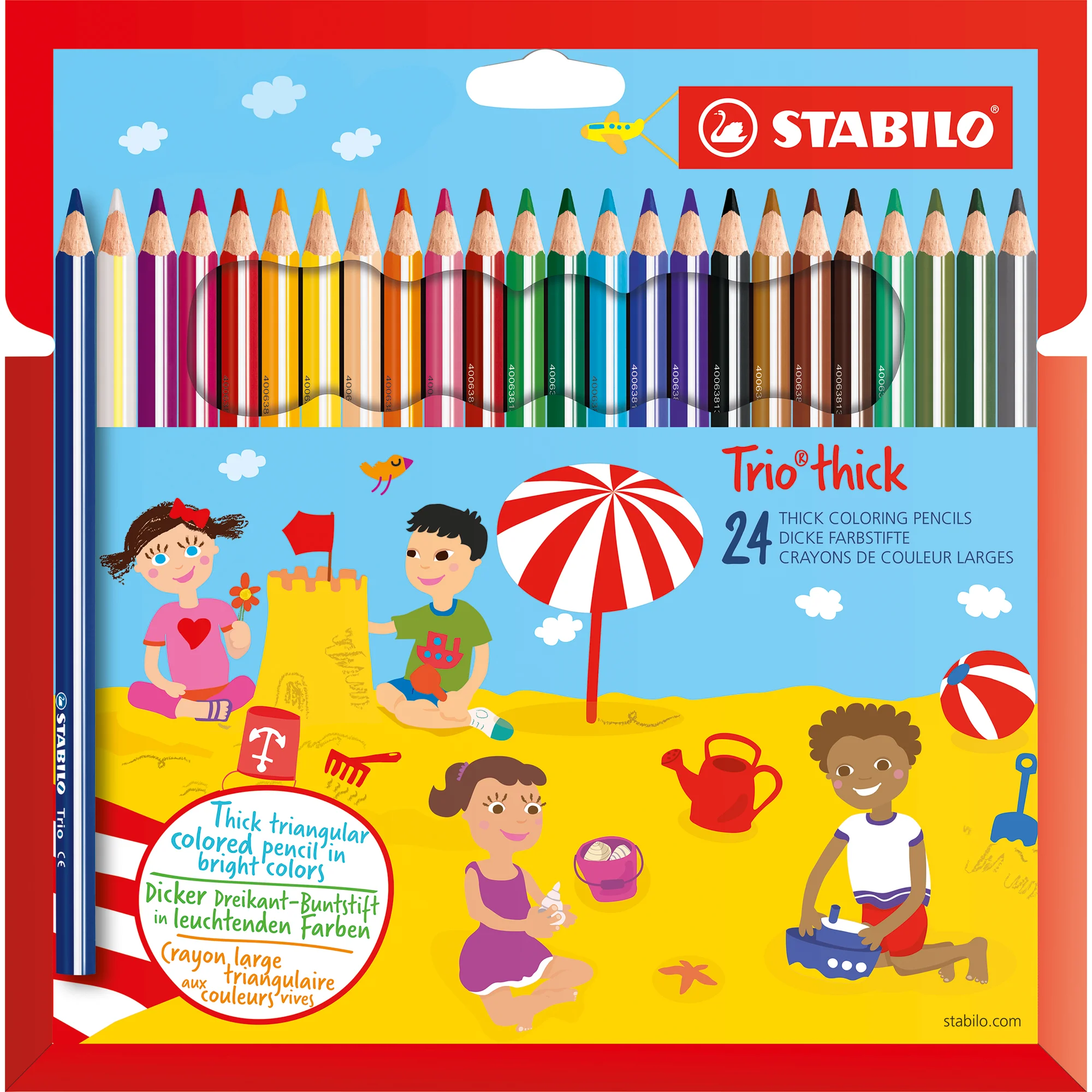 STABILO Dreikant-Buntstifte Trio dick, 24er Kartonetui (EAN: 4006381483995)