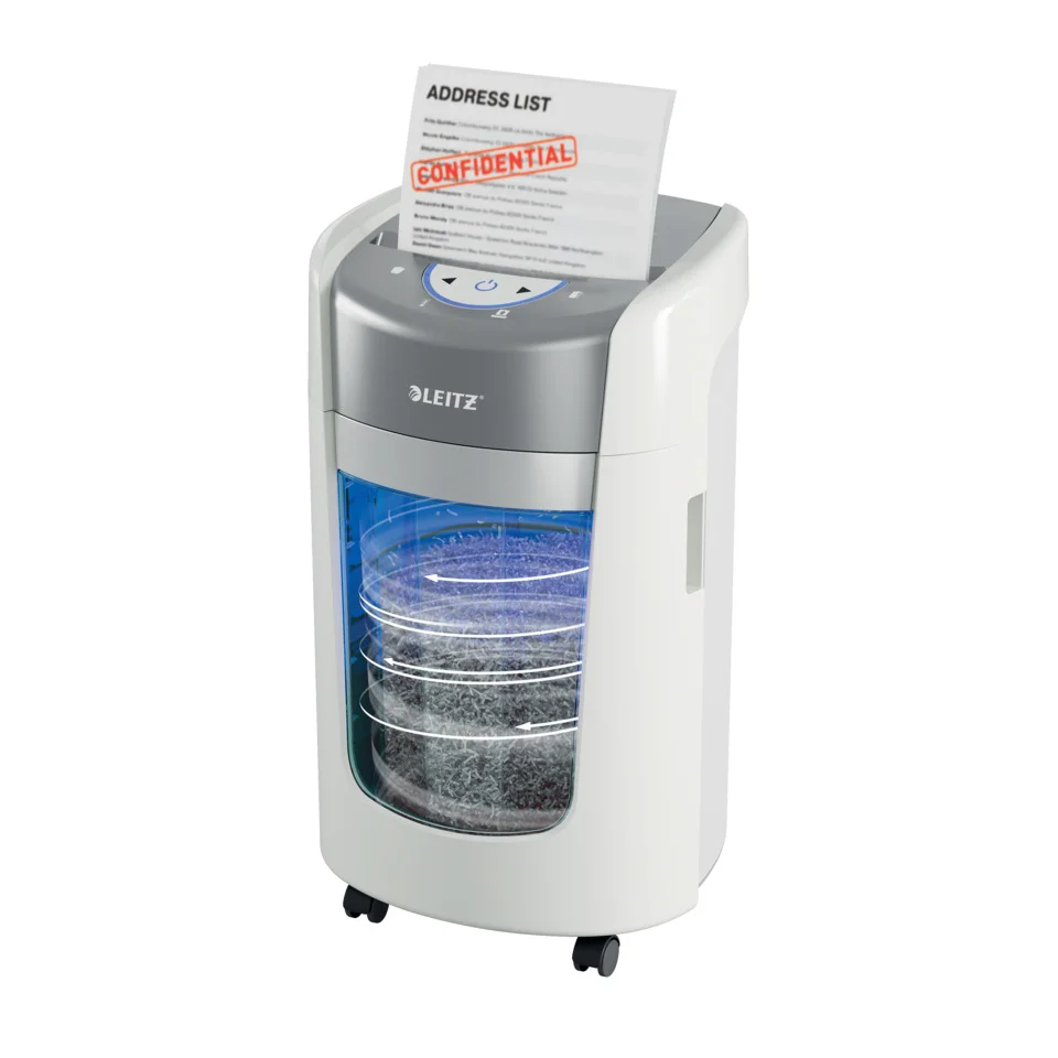 LEITZ Aktenvernichter IQ OptiMax 225 Home Office,weiß/silber (EAN: 4002432142415)