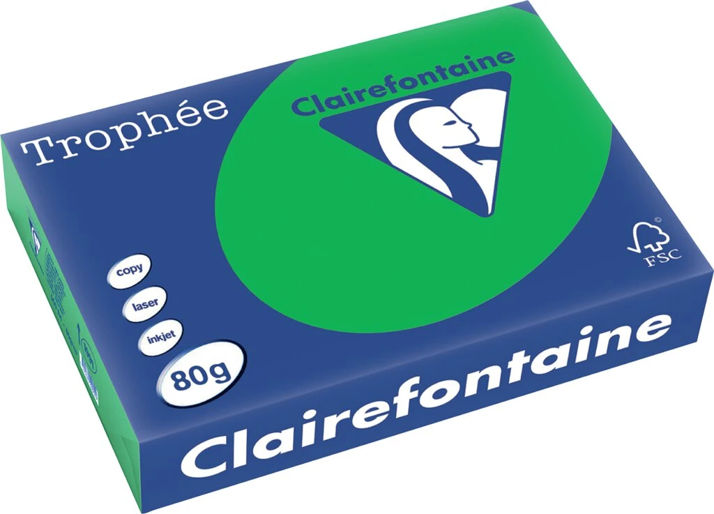 Clairefontaine Multifunktionspapier Trophée, A4, billardgrün (EAN: 3329680199109)