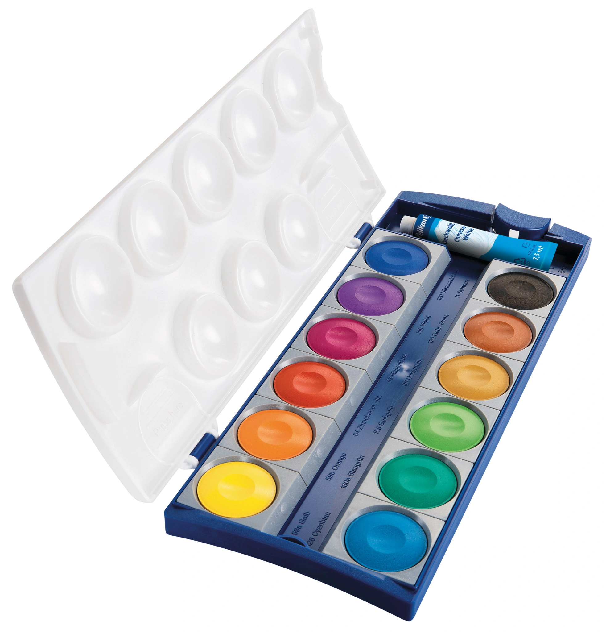 Pelikan Deckfarbkasten K12, blau, 12 Farben (EAN: 4012700720252)