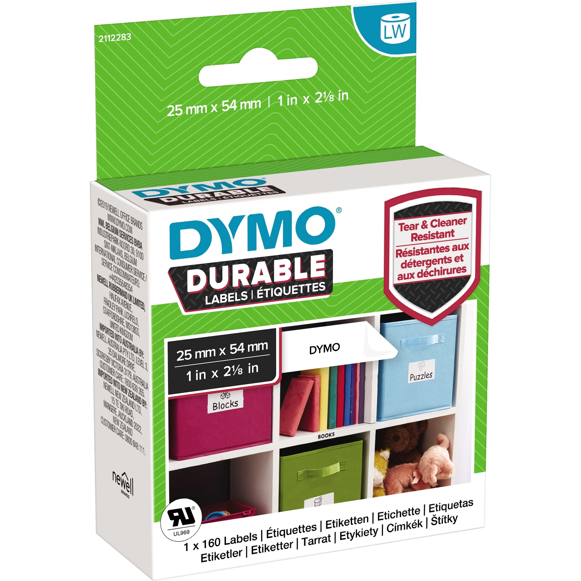 DYMO LabelWriter-Etiketten High Performance, 25 x 54 mm (EAN: 3026981122835)