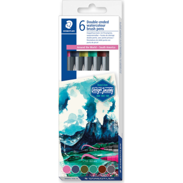 STAEDTLER Doppel-Fasermaler "Südamerika", 6er Kartonetui (EAN: 4007817439166)