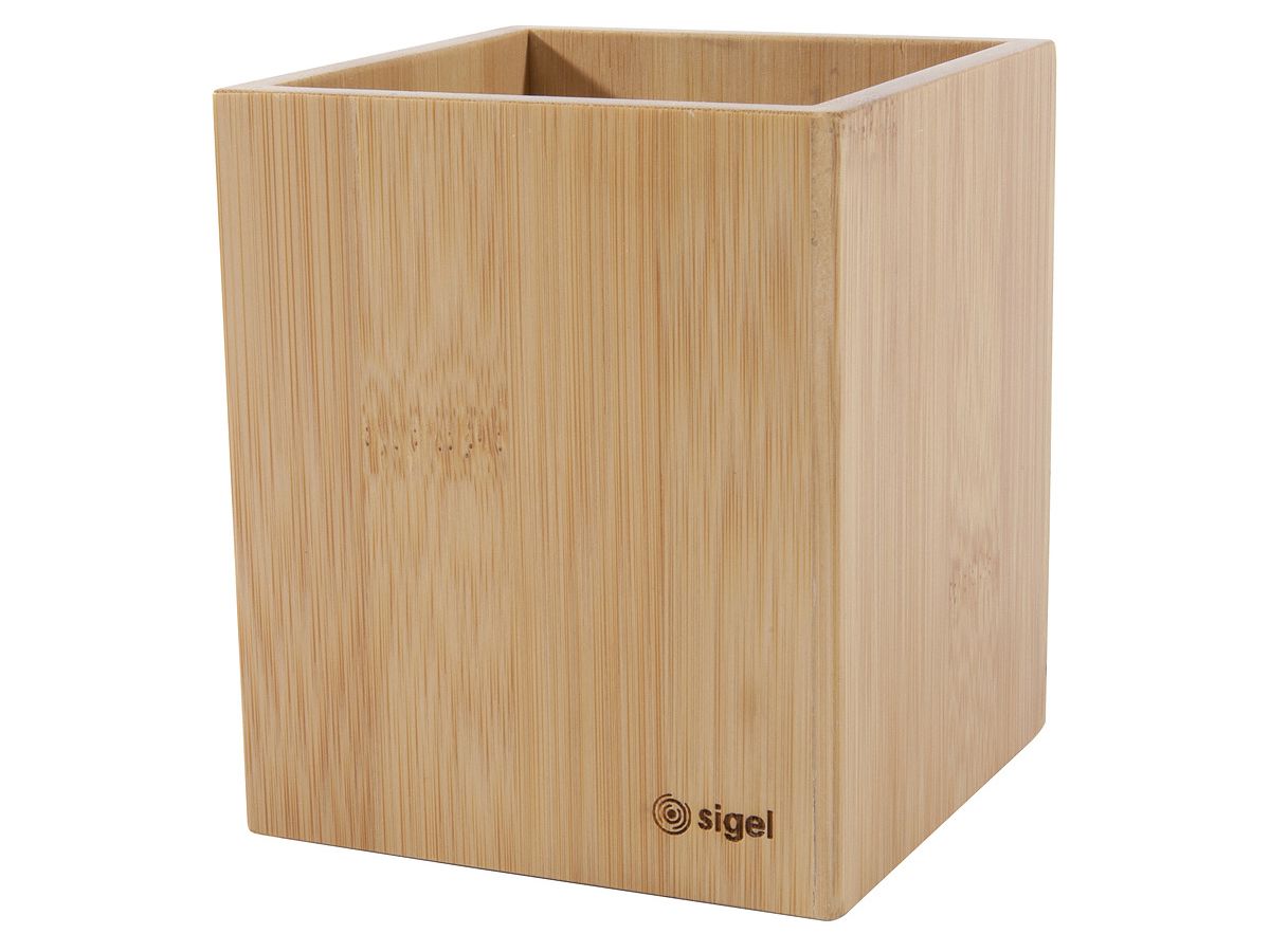 sigel Stifteköcher Eyestyle, aus Bambus, quadratisch (EAN: 4004360785511)