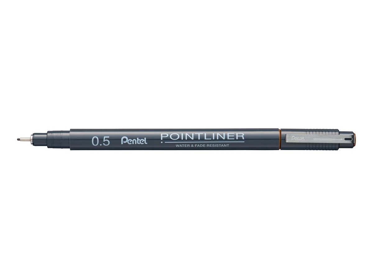 PentelArts Permanent Fineliner Pointliner, sepia, 0,5 mm (EAN: 0884851060198)