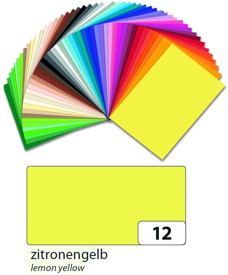 folia Tonpapier, DIN A3, 130 g/qm, zitronengelb (EAN: 4001868063127)