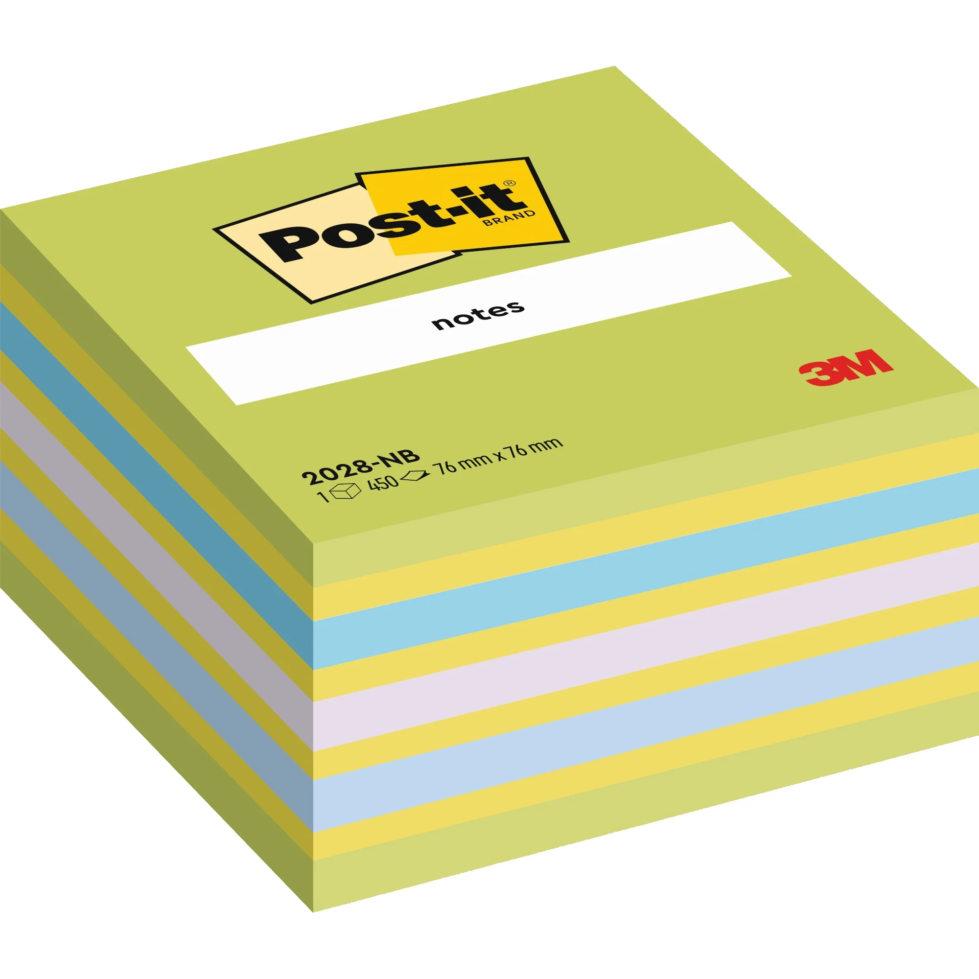 Post-it Haftnotiz-Würfel notes, 76 x 76 mm, blau / grün (EAN: 4001895872815)