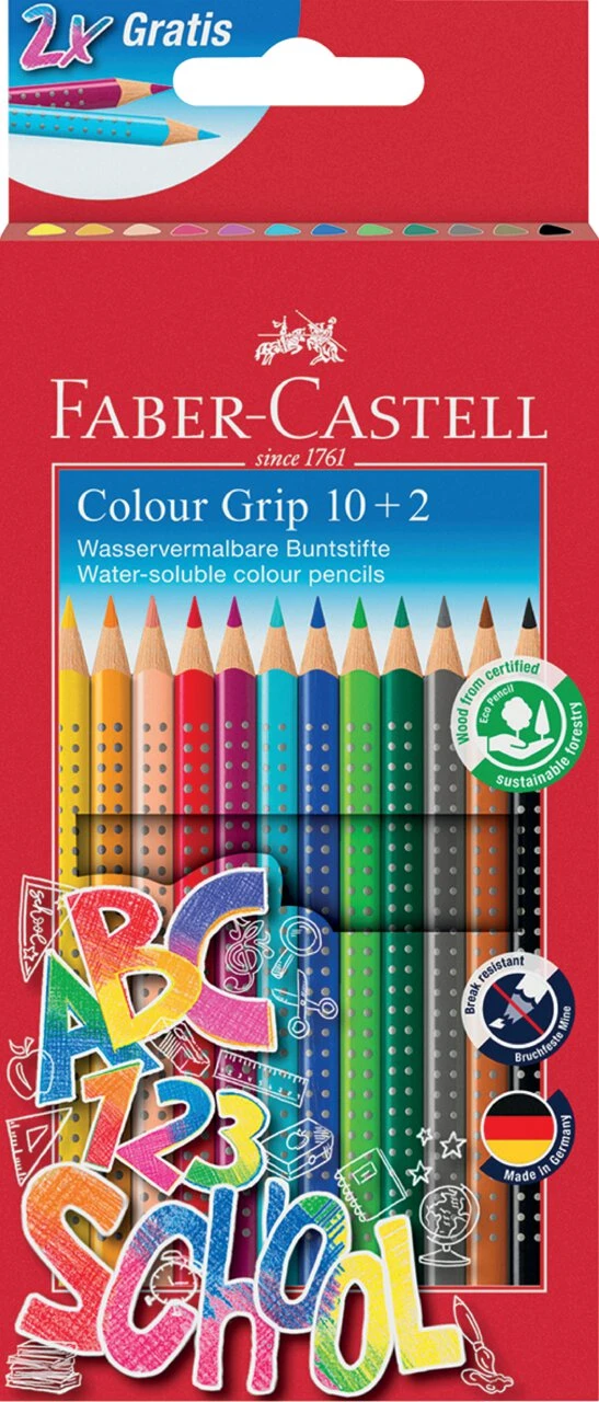 FABER-CASTELL Dreikant-Buntstifte Colour GRIP, Promoetui (EAN: 4005402015856)