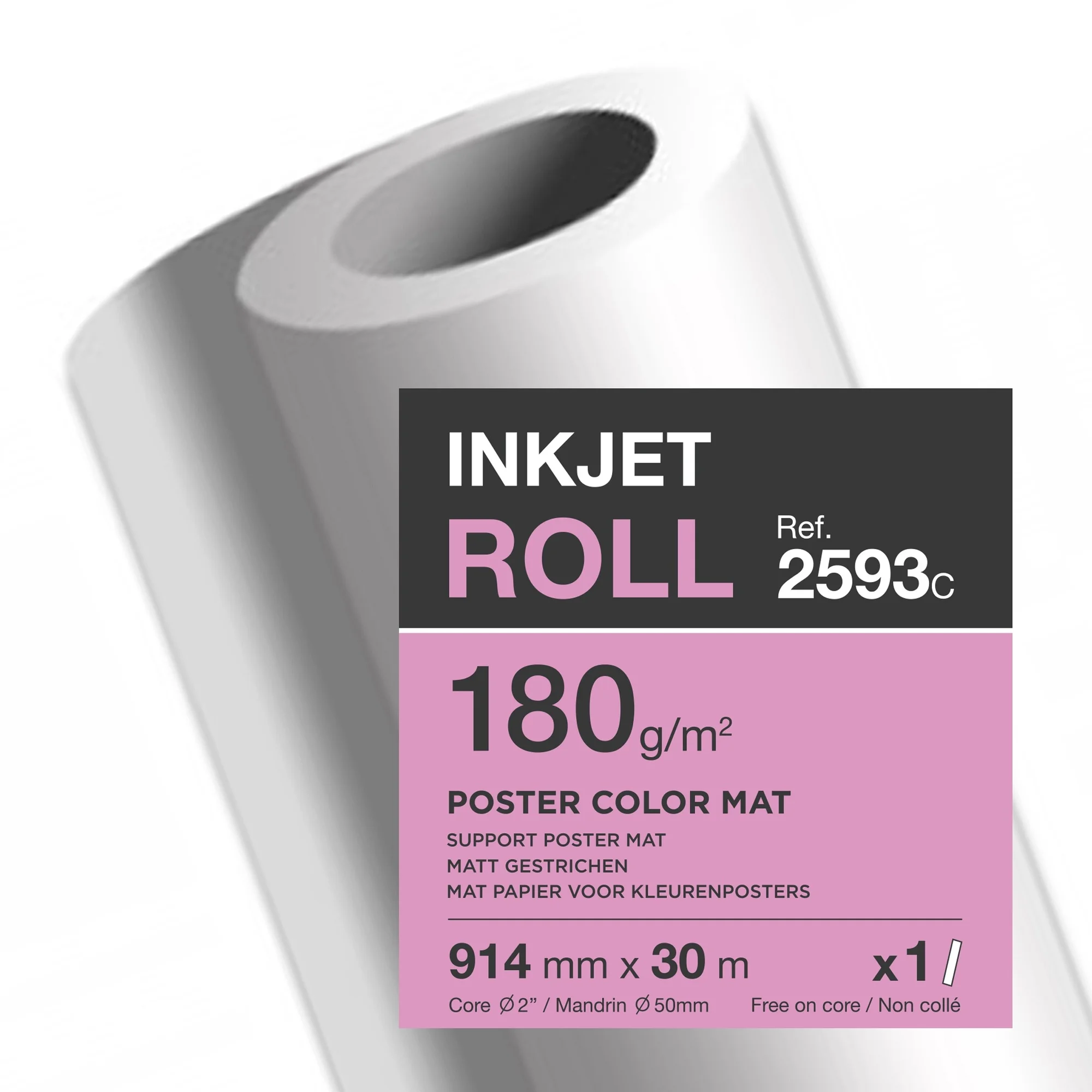 Clairefontaine Inkjet-Plotterrolle, (B)914 mm x (L)30 m (EAN: 3329680259308)