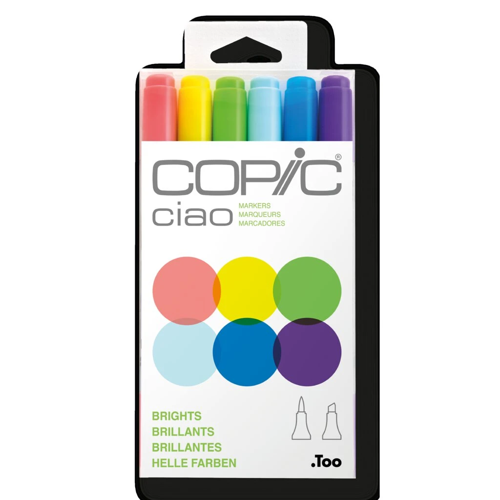 COPIC Marker ciao, 6er Set "Brights" (EAN: 4511338053607)