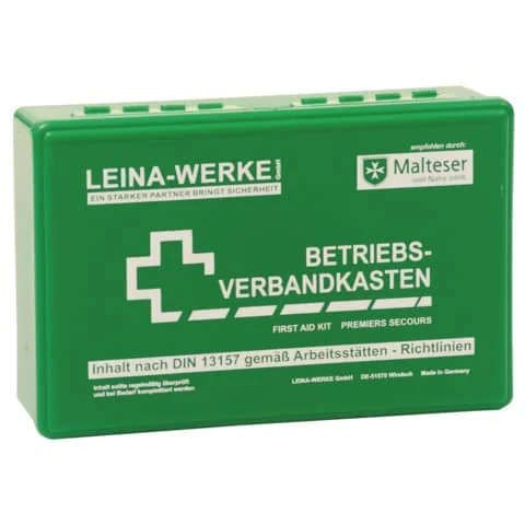 LEINA Betriebsverbandkasten, Inhalt DIN 13157, grün (EAN: 4011166200001)