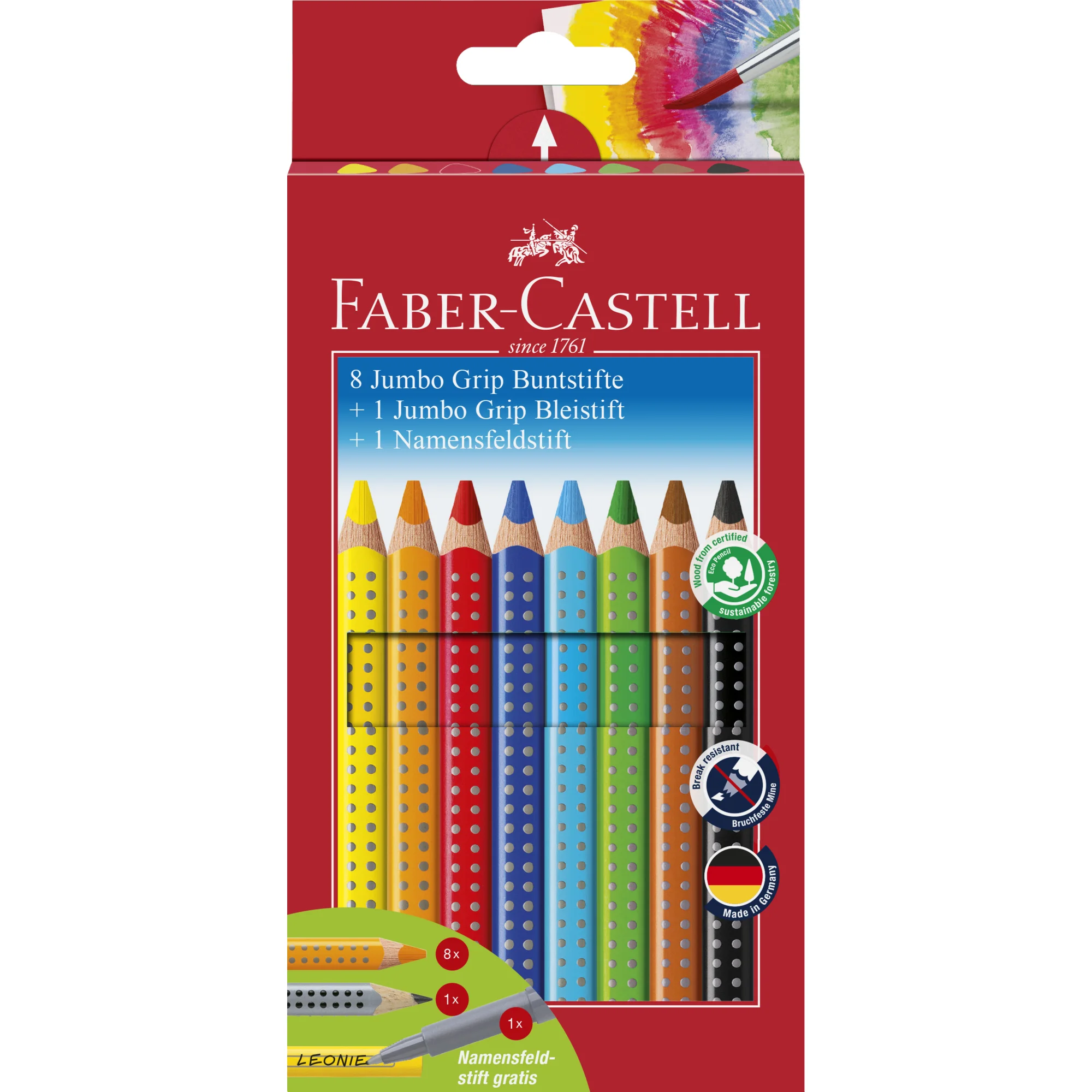 FABER-CASTELL Dreikant-Buntstifte Jumbo GRIP, Promoetui (EAN: 4005402809219)