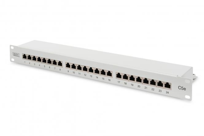 DIGITUS 19" Patch Panel Kat.5e, Klasse D, 24 x RJ45, 1 HE (EAN: 4016032241522)