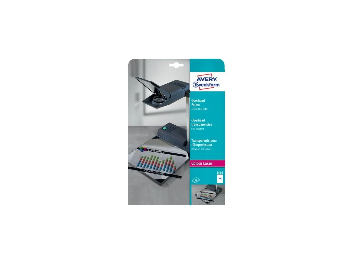 AVERY Zweckform OHP-Folien, A4, glasklar, extrem hitzestabil (EAN: 4004182035665)