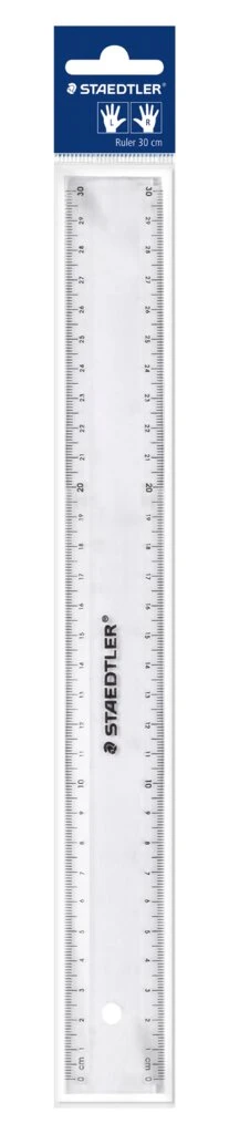 STAEDTLER Flachlineal, 300 mm, aus Kunststoff, transparent (EAN: 4007817027769)