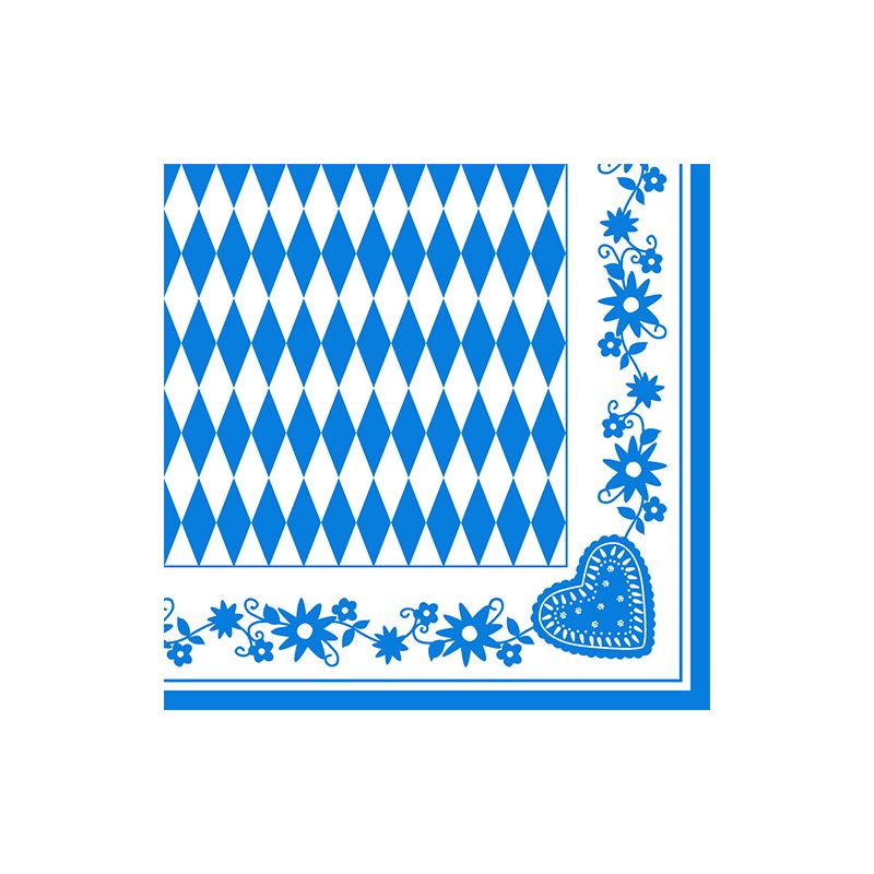 PAPSTAR Motiv-Servietten "Bayrisch Blau", 400 x 400 mm (EAN: 4002911844892)