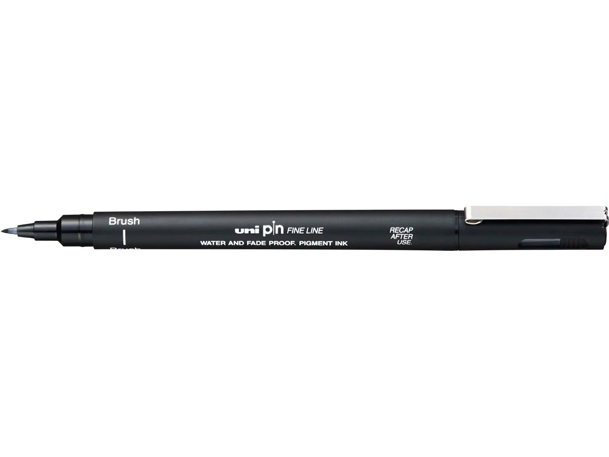 uni-ball Fineliner PIN Brush, schwarz (EAN: 4902778230824)