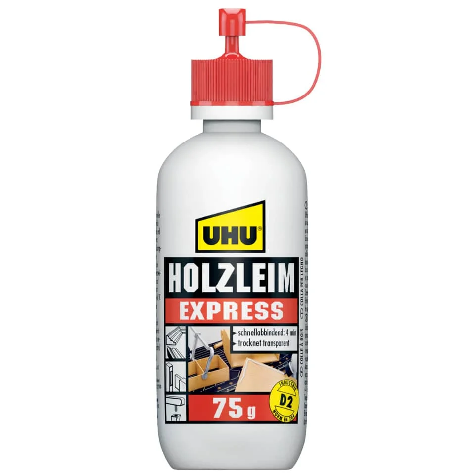 UHU Holzleim Express D2, lösemittelfrei, 75 g Flasche (EAN: 4026700485806)