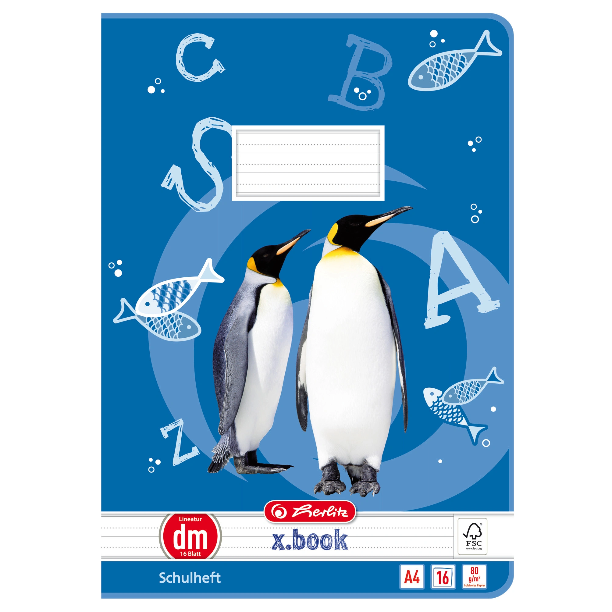 herlitz Schulheft x.book, DIN A4, Lineatur dm / liniert (EAN: 4008110475578)