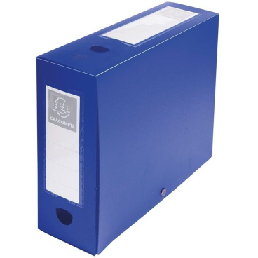 EXACOMPTA Archivbox mit Druckknopf, PP, 100 mm, blau (EAN: 3130630599326)