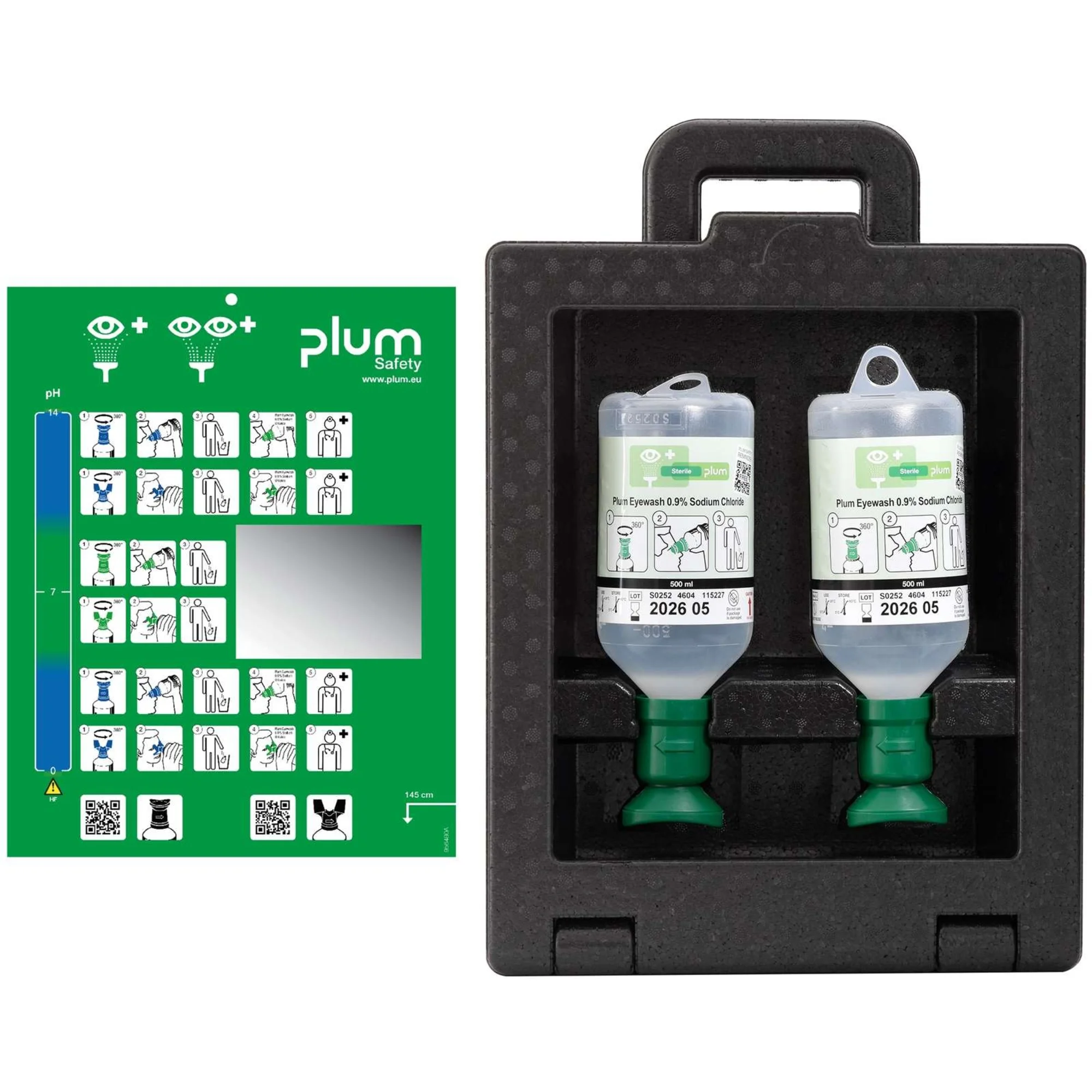 LEINA Augenspül-Station IBOX, inkl. 2 x 500 ml Augenspülung (EAN: 5715205492219)
