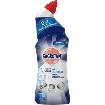 SAGROTAN 2-in-1 WC-Reiniger "Ozeanfrische", 750 ml Flasche (EAN: 4251758404121)