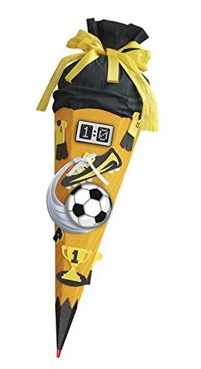 ROTH Schultüten-Bastelset "Soccer gelb/schwarz", 6-eckig (EAN: 4028279800561)
