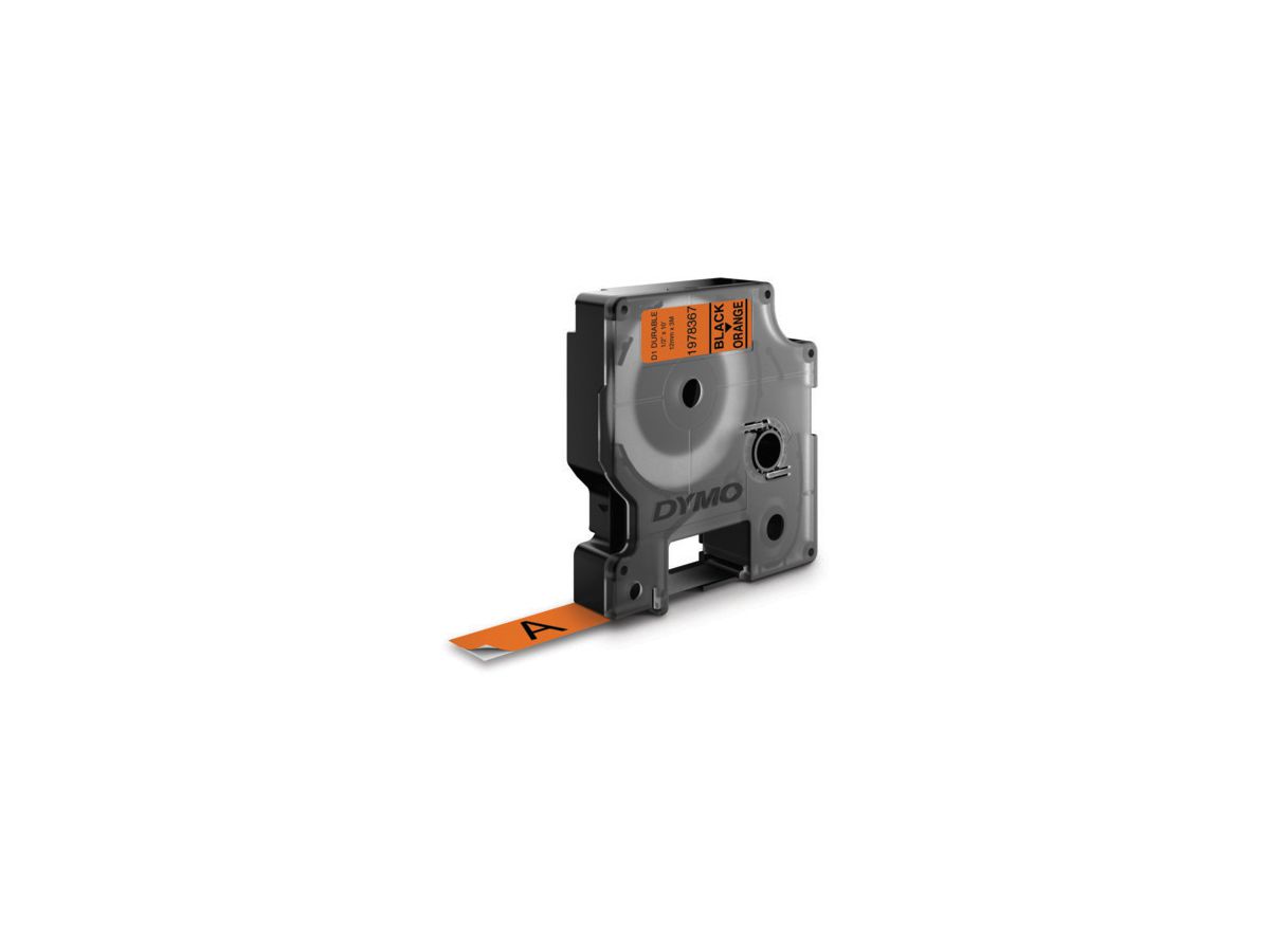 DYMO D1 Schriftbandkassette schwarz/orange, 12 mm x 3 m (EAN: 3501179783673)