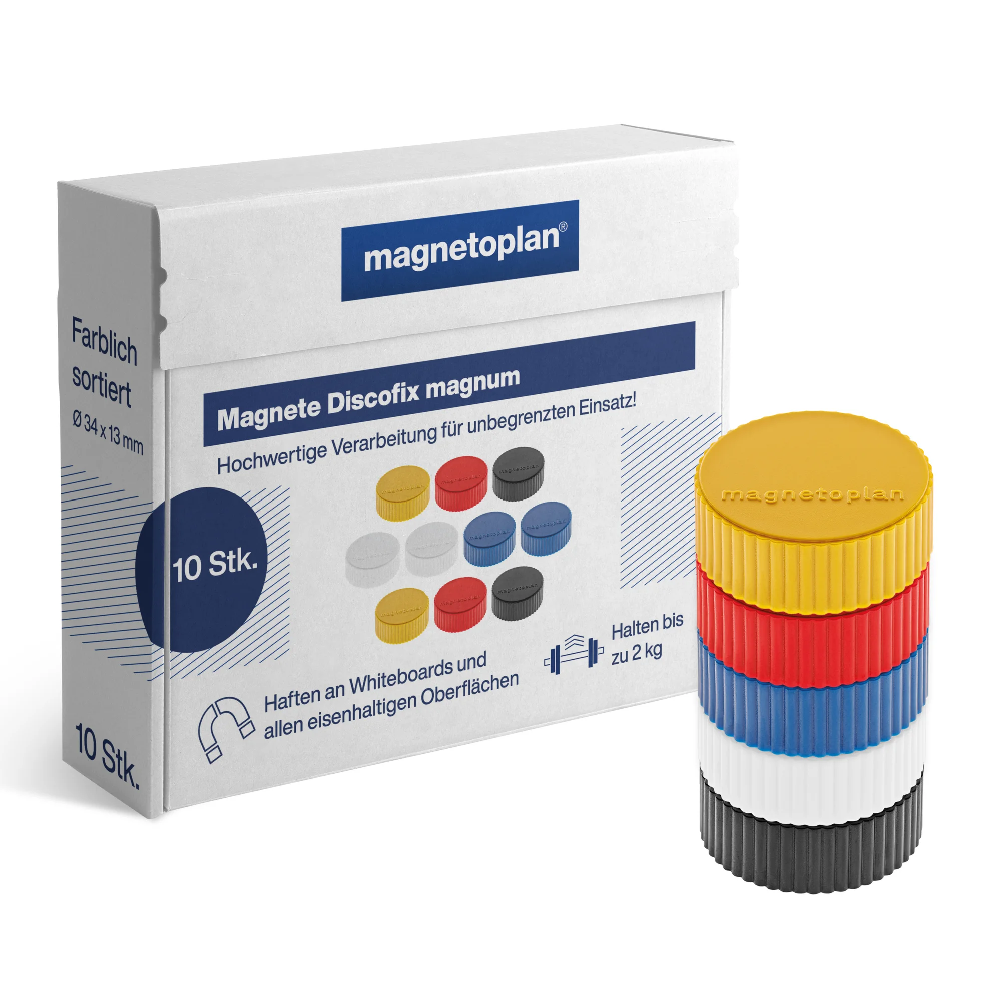 magnetoplan Discofix Rundmagnet "magnum", farbig sortiert (EAN: 4013695014968)