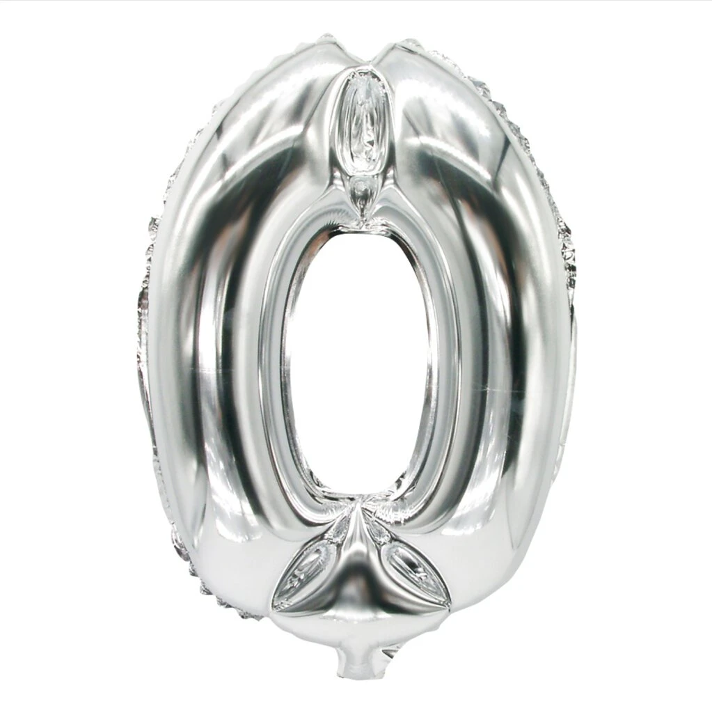 PAPSTAR Folienballon "Zahlen", Ziffer: 0, silber (EAN: 4002911868300)