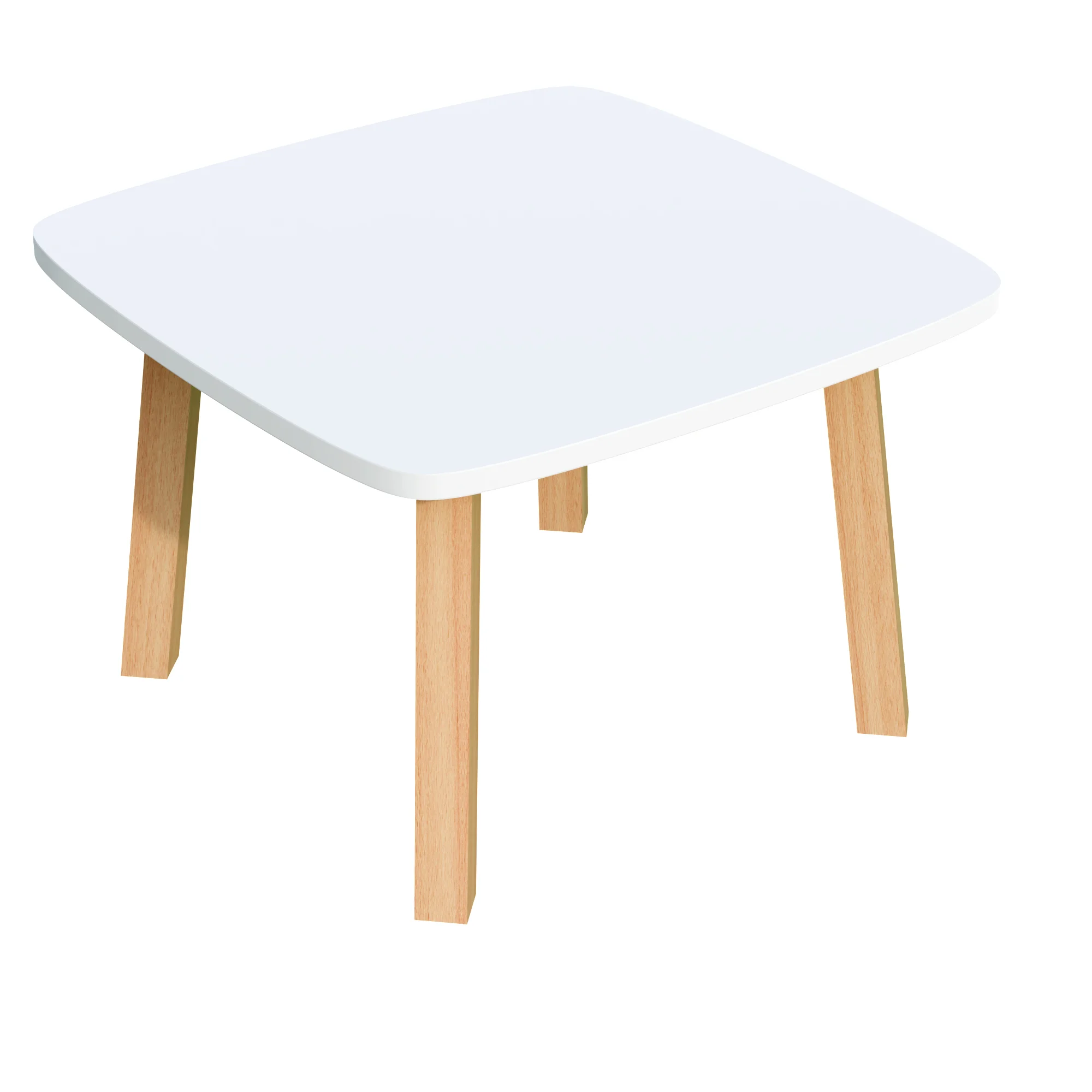 PAPERFLOW Beistelltisch "WOODY", aus massivem Holz, weiß (EAN: 3660141221688)