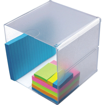deflecto Organisationsbox Cube, 1 Fach, glasklar (EAN: 0079916023786)