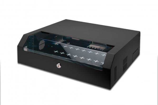 DIGITUS 19" Wandverteiler SoHo Slim, 5 HE, schwarz (EAN: 4016032345282)