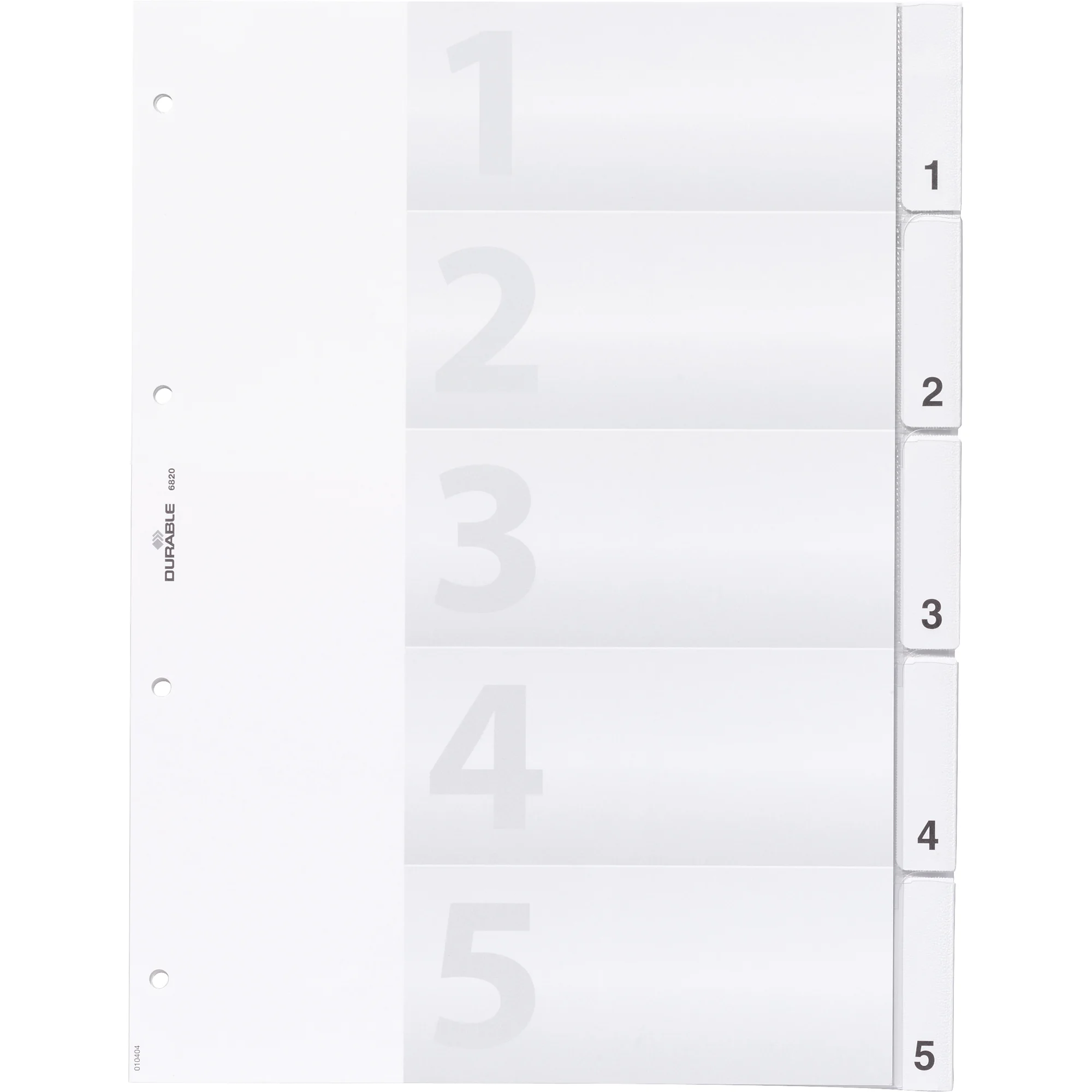 DURABLE Kunststoff-Register, A4, 5-teilig, transparent (EAN: 4005546630083)