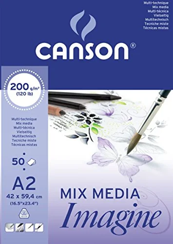 CANSON Skizzenblock Imagine, DIN A2, 200 g/qm, natürlicher Weißton (EAN: 3148950060037)