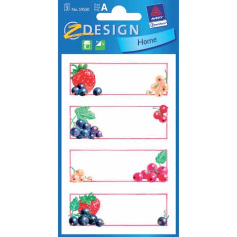 ZDesign HOME Haushalts-Etiketten "Erdbeere & Johannisbeere" (EAN: 4004182595503)