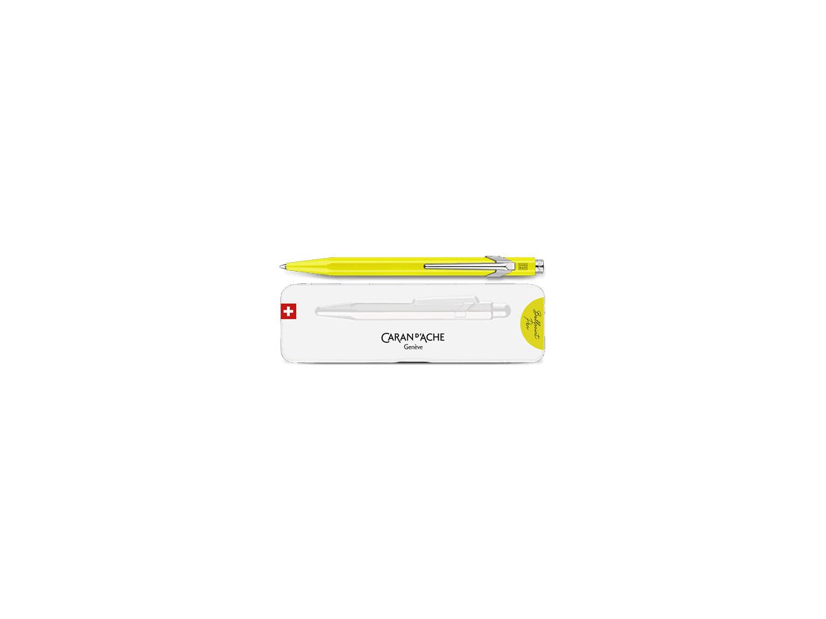 CARAN D'ACHE Druckkugelschreiber 849 POPLINE FLUO, gelb (EAN: 7630002316811)