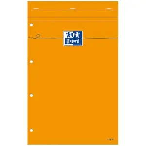 Oxford Notizblock, 210 x 315, kariert, 80 Blatt, orange (EAN: 3020121062838)