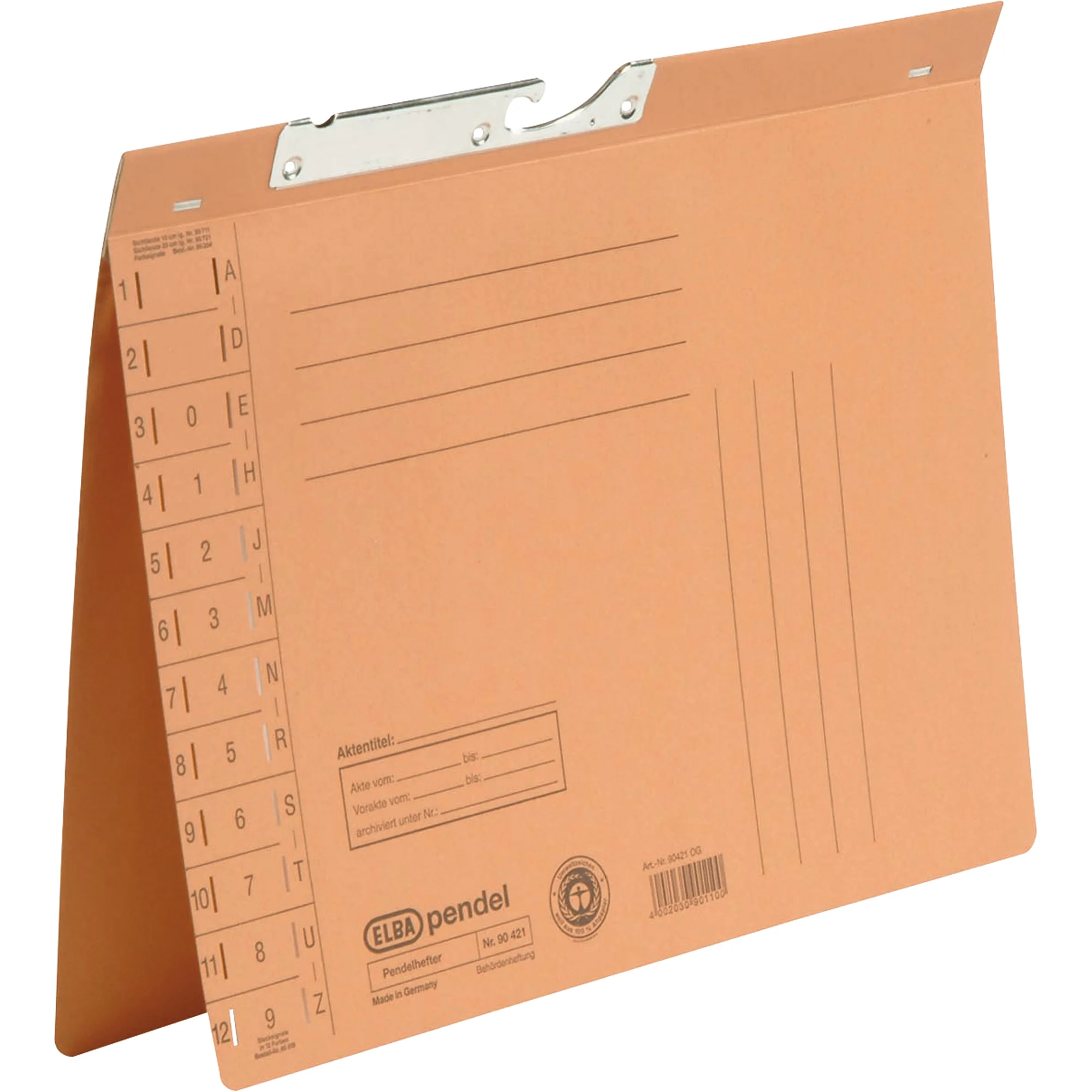 ELBA Pendelhefter, DIN A4, Manilakarton, 250 g/qm, orange (EAN: 4002030901100)
